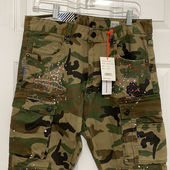 NWT MENS SMOKE RISE COOL CAMO JEANS - Picture 2 of 15